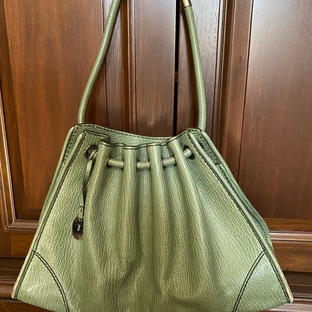 Tod’s Top Handle Bag I’m seafoam green.